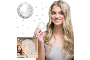 blinger® Shimmer Crystal Refill Pack – as seen on Shark Tank | 5 Discs – 75 Precision-Cut Glass Crystals | Hair-Safe Accessories | Styling Tool not included | Crystal 4 mm
