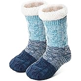 Anlisim Women Slipper Socks Non Slip Fuzzy Fluffy Thick Warm Cabin Cozy Comfy Soft Fleece Home Grips Socks