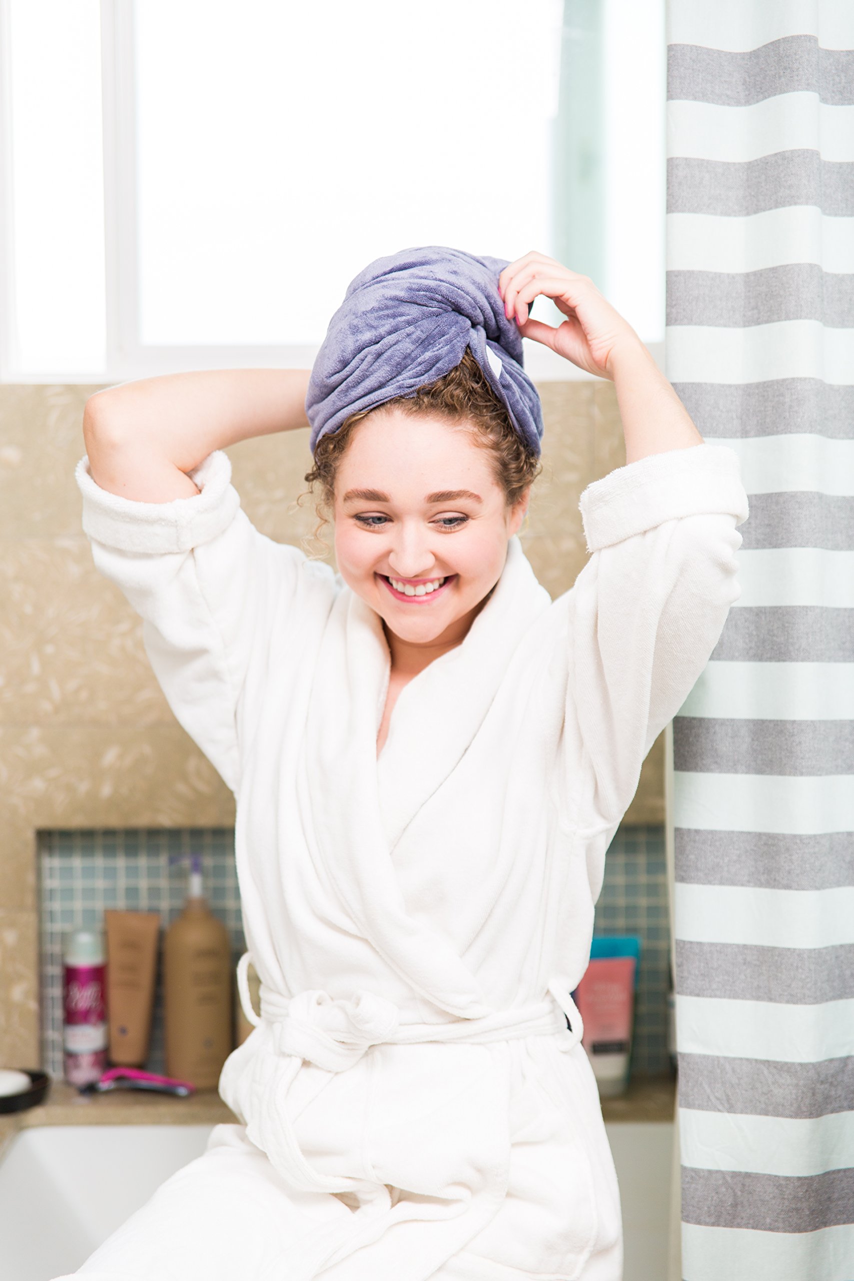 Premium Microfiber ExtraLarge Hair Towel by The Curly Co. with The