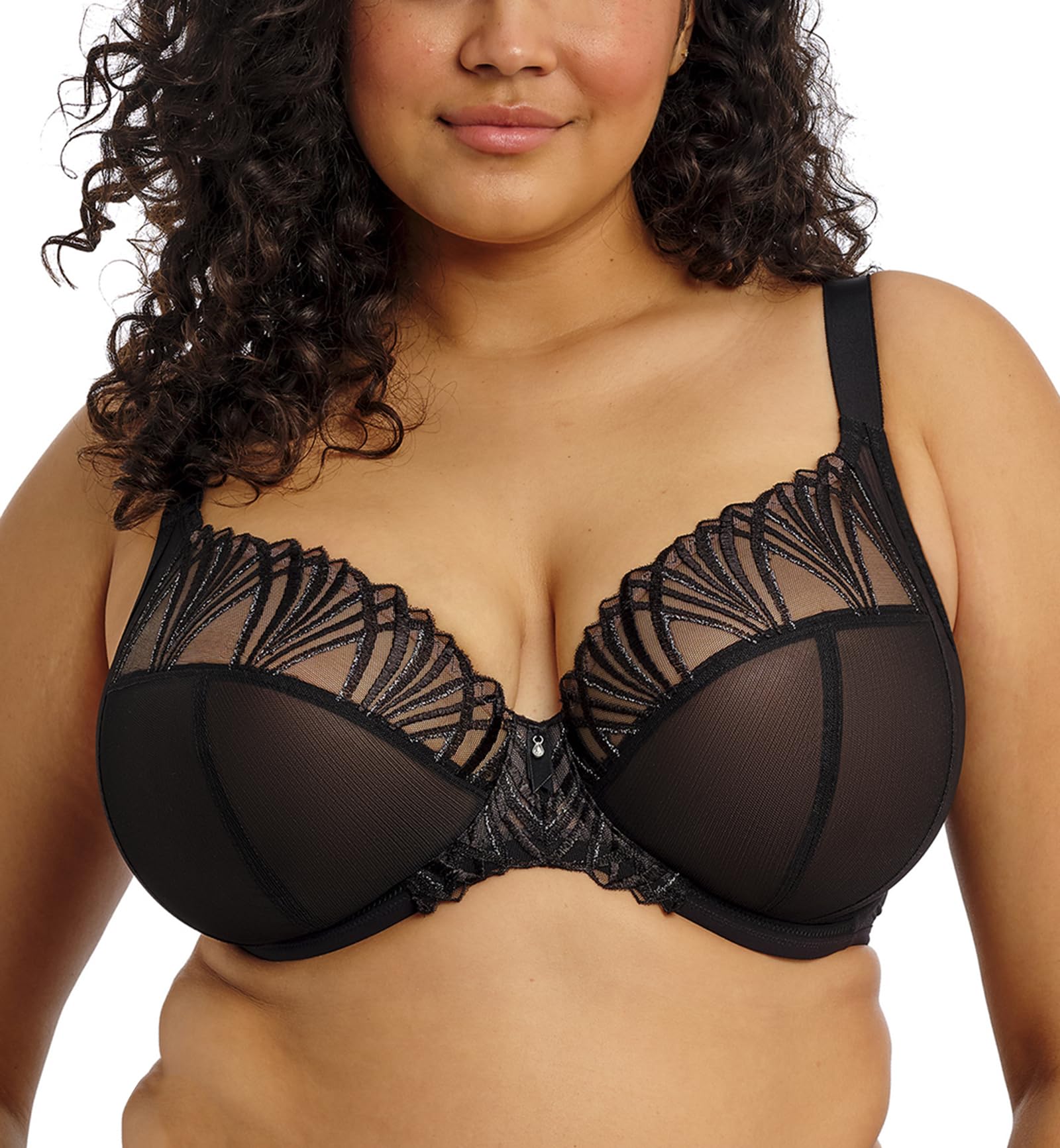 Elomi Women’s Reja Underwire Plunge Bra, Black, 32K