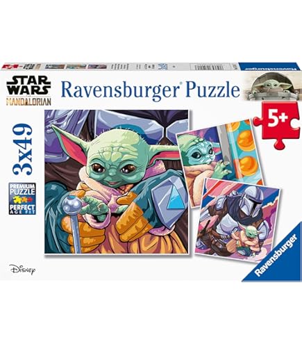 Trefl, Puzzle Mandalorian et Son Monde, de 35 à 70 pièces, 4 Ensembles, Star Wars, pour Enfants à partir de 3 Ans, 28,5 x 20,5 cm