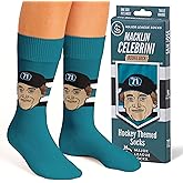 Major League Socks - NHL San Jose Sharks - Various Players - Hockey Fan Holiday Gift Unisex Apparel (Size 7-13)