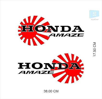 Sign Ever Honda Amaze Checked Logo Car Stickers And Graphics Sides