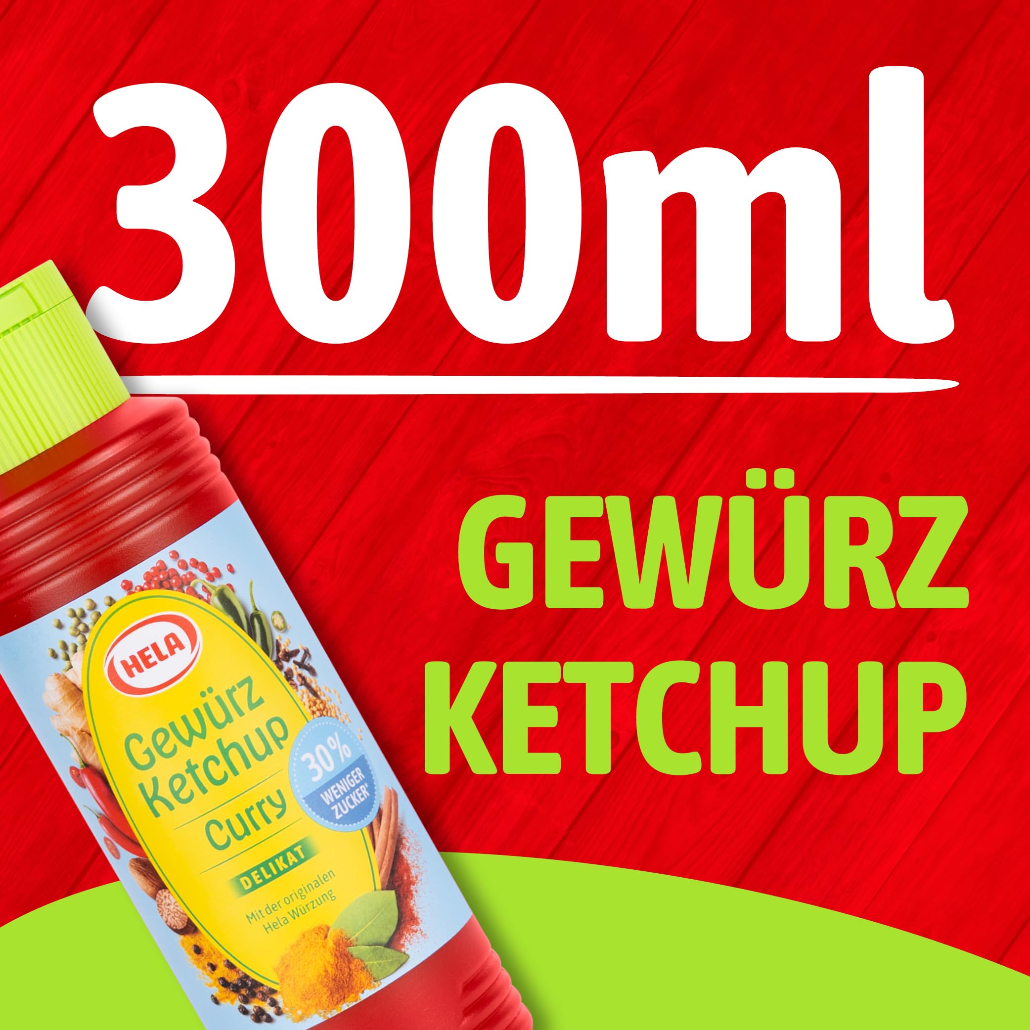 HELA - Gewürz Ketchup Curry delikat 300 ml - 30 % weniger Zucker & ohne Süßungsmittel - würzig-milder Curry Ketchup in - vegan, laktosefrei, ohne Konservierungsstoffe - ideal zum Dippen & Grillen 3