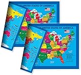 2-Sided Desk Map with Durable Lamination