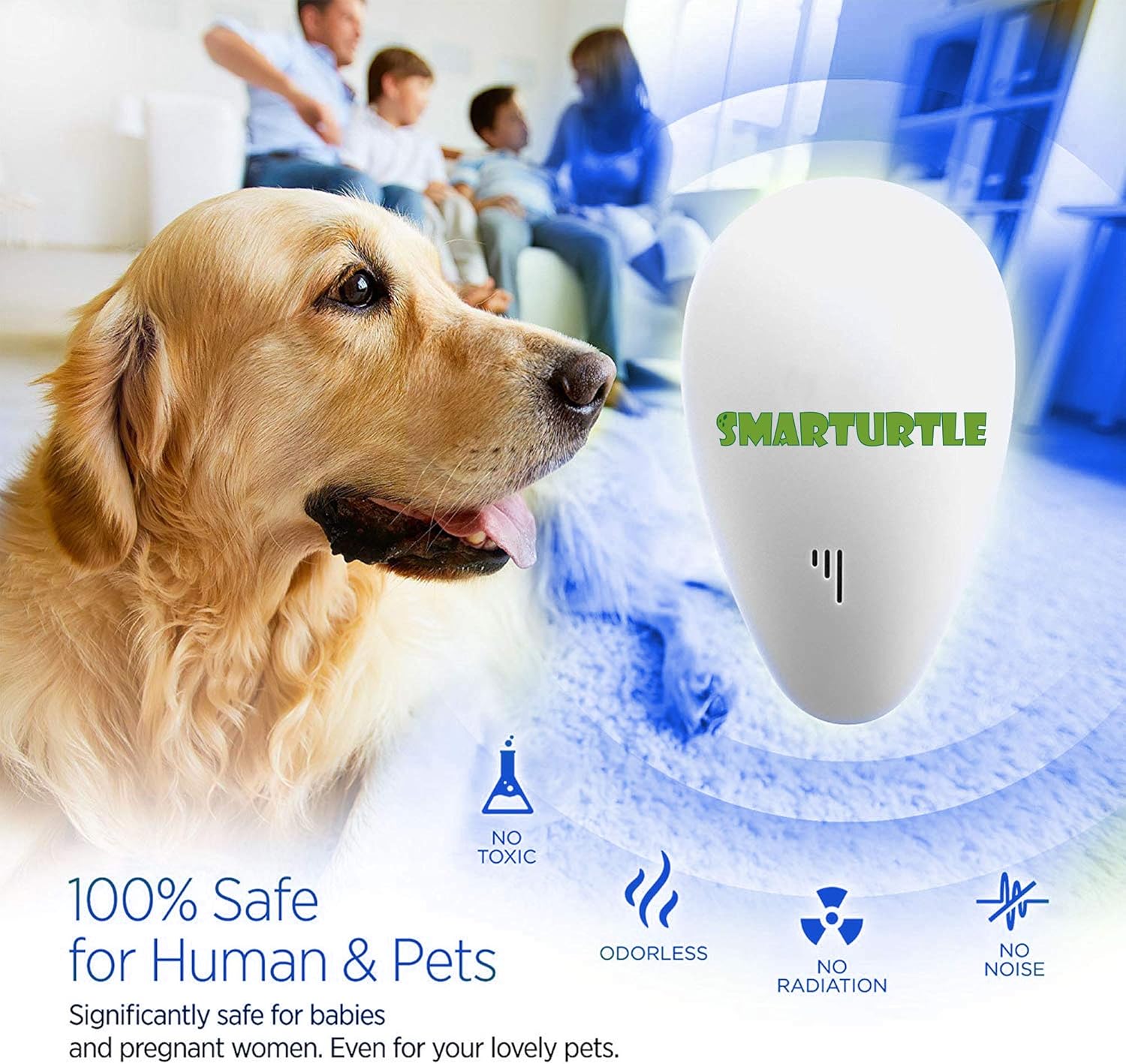SMARTURTLE 【2020 Upgraded】 Ultrasonic pest Repeller Plug in Indoor Insect Repellent Electronic pest Control Mouse Bug Fly Electric Mosquito Repellent mice Rodent Cockroach Destruct Roach Defender : Garden & Outdoor