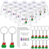 Junkin 30 Sets Dumpster Fire Acrylic Keychains Gifts Include Positive Dumpster Fire Keychain Support Cards Organza Bags Inspirational Gifts for ER Nurse Boss Teacher Office Coworker