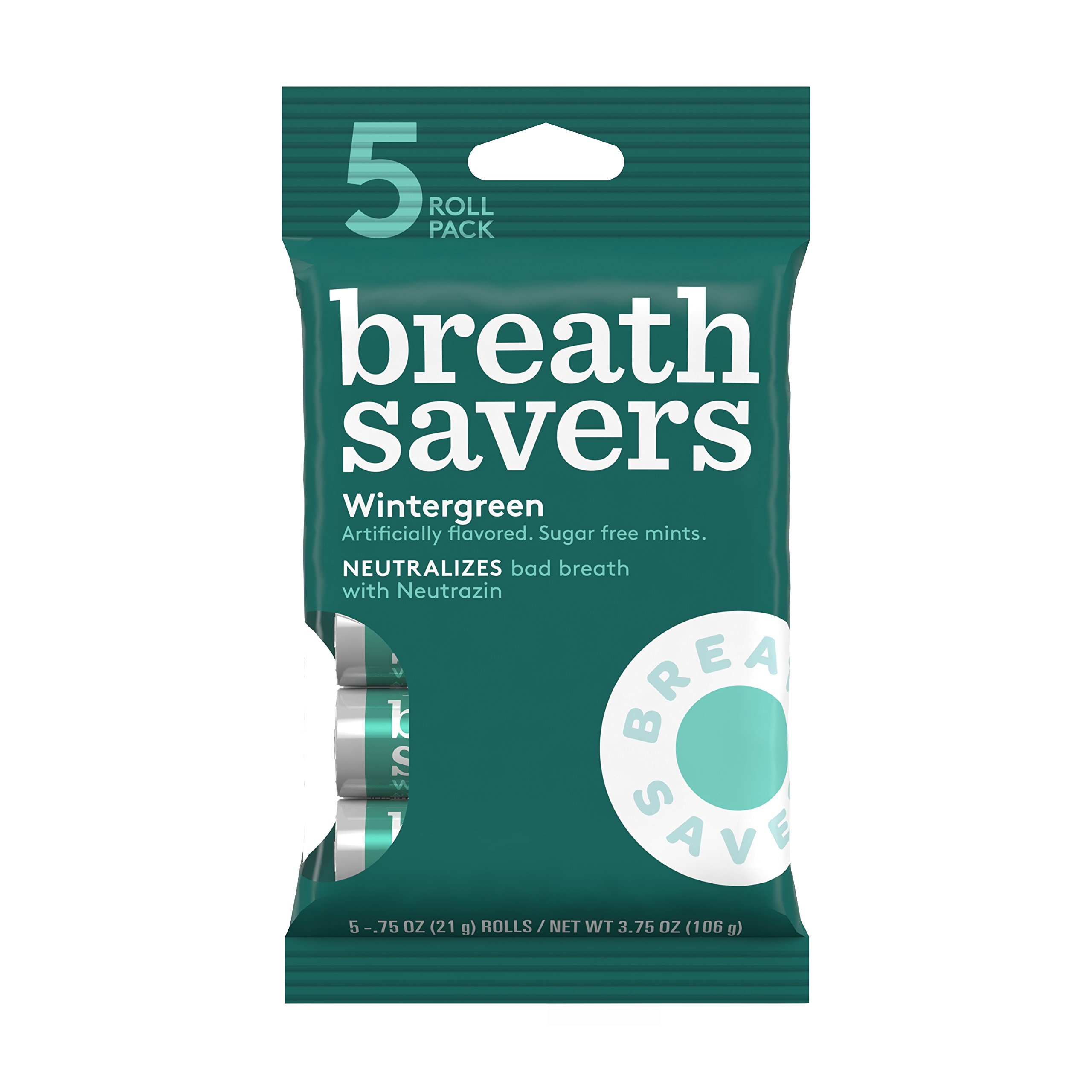 BREATH SAVERS Mints, 8 Rolls (Pack of 5), Spearmint