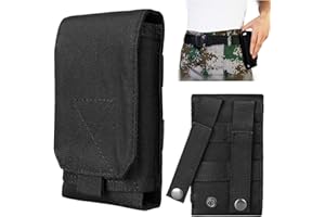 IronSeals Tactical Molle Phone Holster, Universal Phone Pouch Belt Waist Bag for iPhone 15 Pro Max/15 Pro/15 Plus/14 Plus/14 