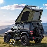 Naturnest Hard Shell Pop Up Rooftop Tent for 2-Person with 20% Extra Room | Dual-layer anti-condensation fabric, waterproof blackout privacy 4 season tent fits Truck, Jeep, SUV, Van &amp; Trailer-Polaris 2