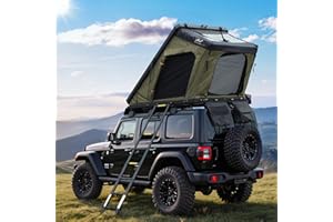 Naturnest Rooftop Tent Hard Shell, Easy Set Up Pop Up Tent for 2 Person Camping, Waterproof Windproof UV-Resistant Blackout 4