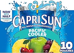 Capri Sun Pacific Cooler Mixed Fruit Naturally Flavored Kids Juice Drink Blend (10 ct Box, 6 fl oz Pouches)