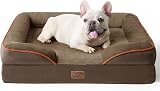 Bedsure Medium Dog Sofa Bed Orthopedic with Removable Flannel Cover 71x58x16cm