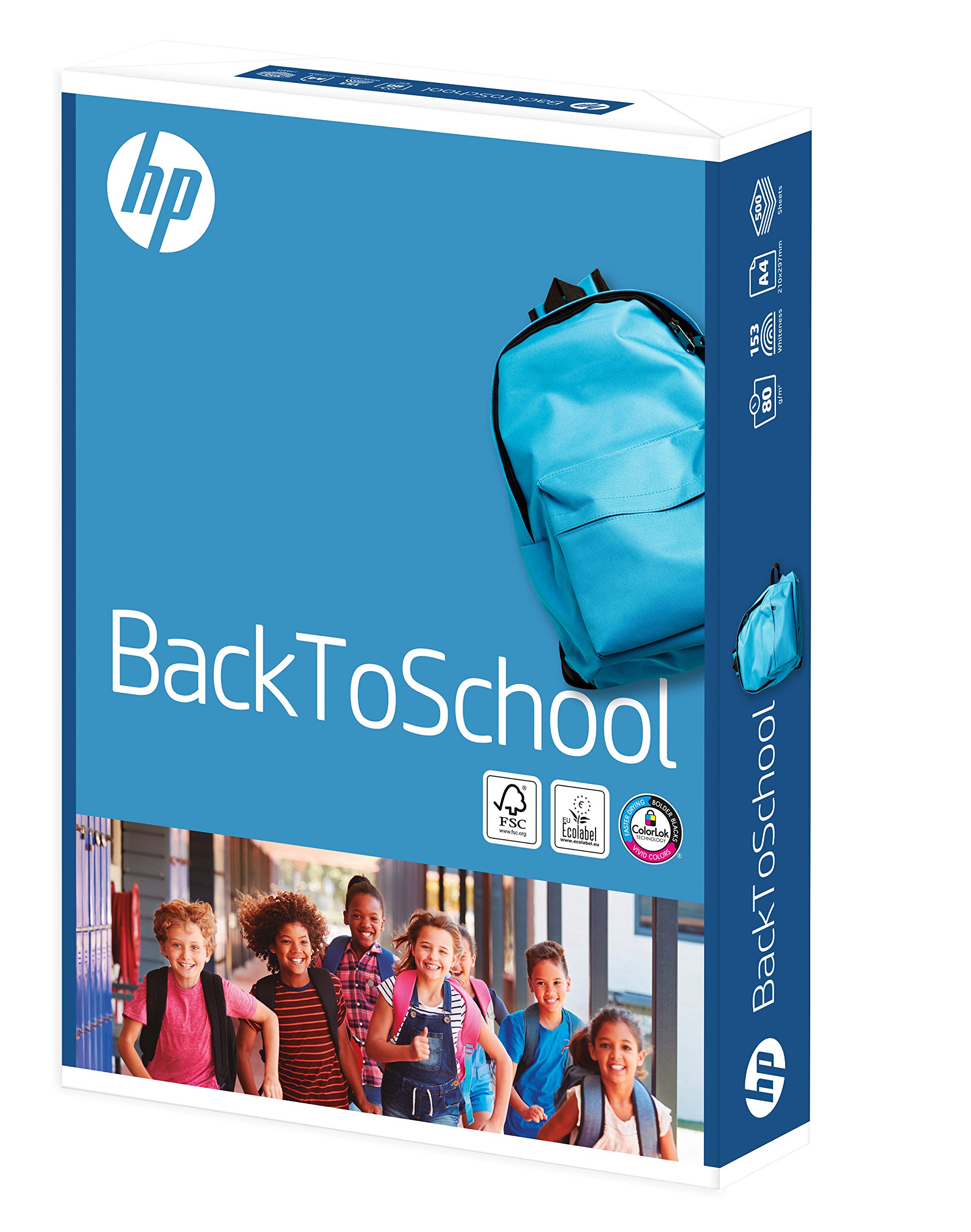 HP Back to School - Kopierpapier Weiss ECF 80g/m² A4 - Karton zu 5 x 500 Blatt, FSC mix credit 2