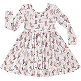 pureborn Baby Toddler Girl Viscose from Bamboo Dress 2-5T