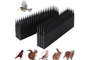 Chaohua Bird Spikes, 9 Pack Bird Deterrent Spikes for Small Squirrel Cat Woodpecker Crow and Raccoon, Pigeon Spikes for Outside Fences Walls and Roofs to Keep Birds Away
