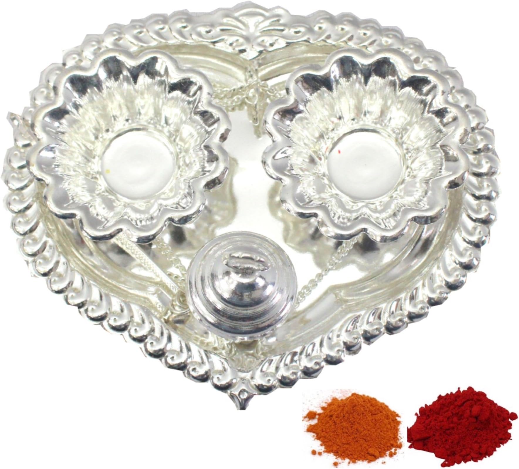 Indian Traditional Decorative Pooja thali Beautiful Lakshmi Festival Ethnic Gift for her/Kankavati/Diwali/Indian Handicraft/Home/Temple/Office/Wedding Gift/Bulk Gift. GS12