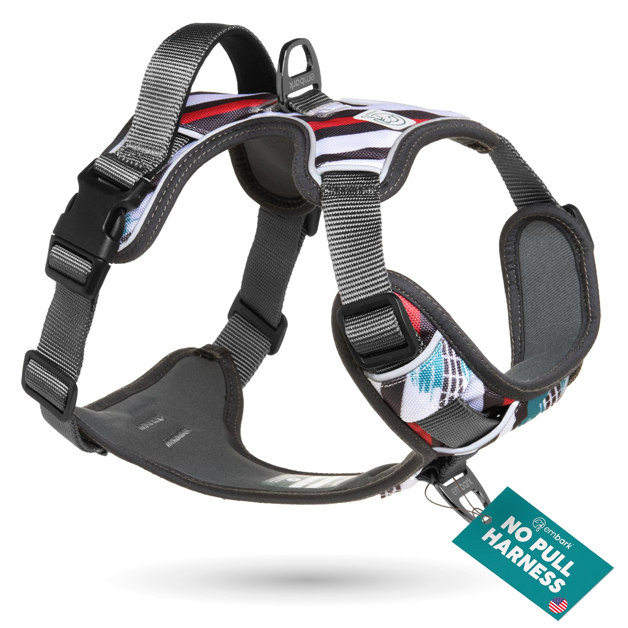 Embark Urban Dog Harness, No Pull Dog Harness with 2 Leash Clips for Small Dogs anti pull, Front & Back with Control Handle, Adjustable, Soft & Padded