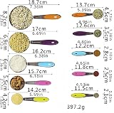 RUNZI 10 Pcs Measuring Cups and Spoons Set Stainless Nesting Stackable view 2