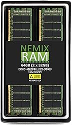 NEMIX RAM 64GB (2X32GB) DDR5 4800MHZ PC5-38400 1Rx4