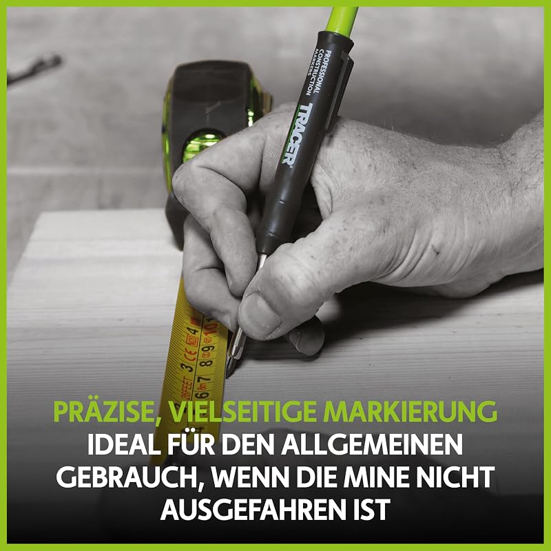 Tieflochmarker Bleistift – Ausziehbarer Baustift 2B, 120mm — Foto 4 von 7