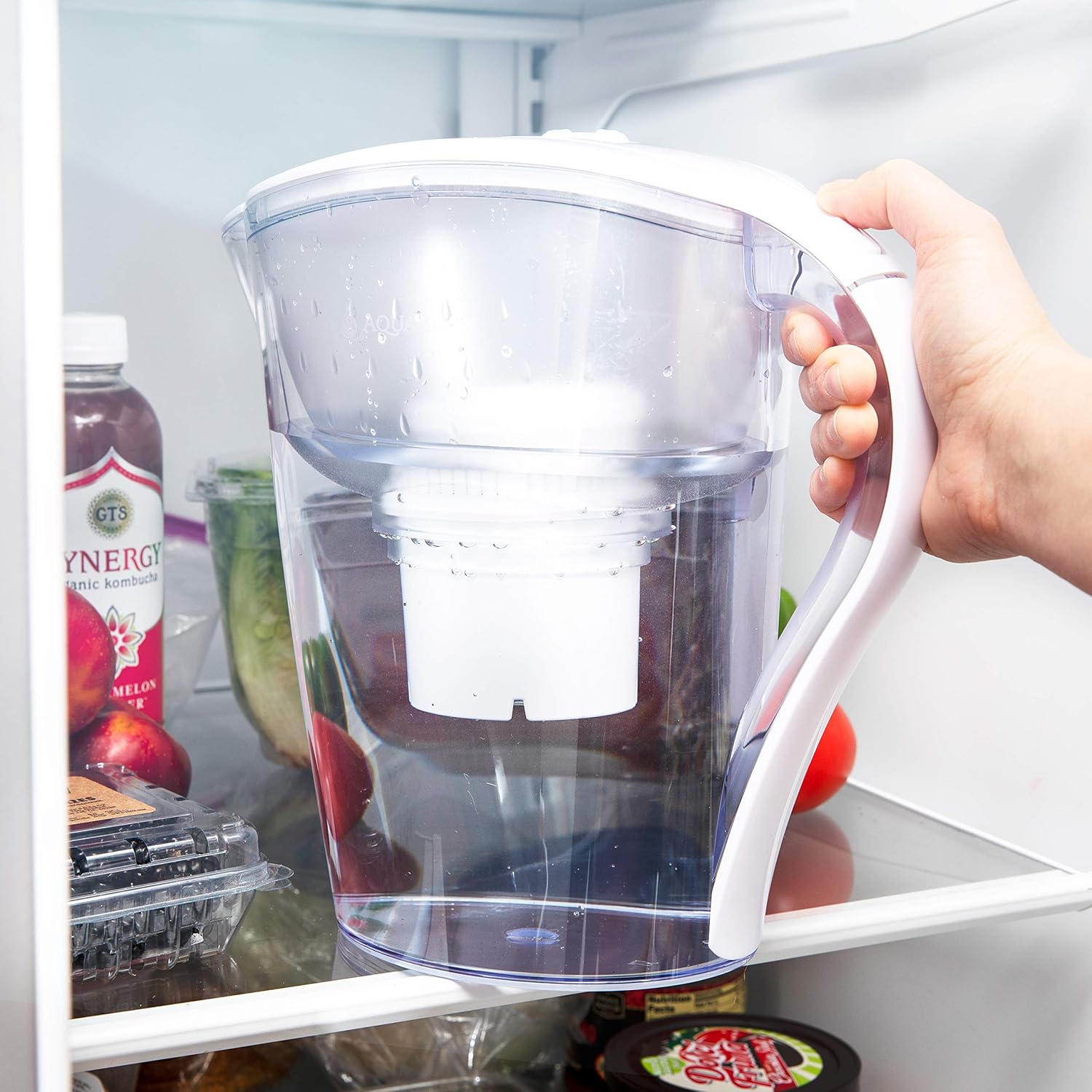 AquaBliss 10Cup Water Filter Pitcher w/Longest Lasting Advanced XL