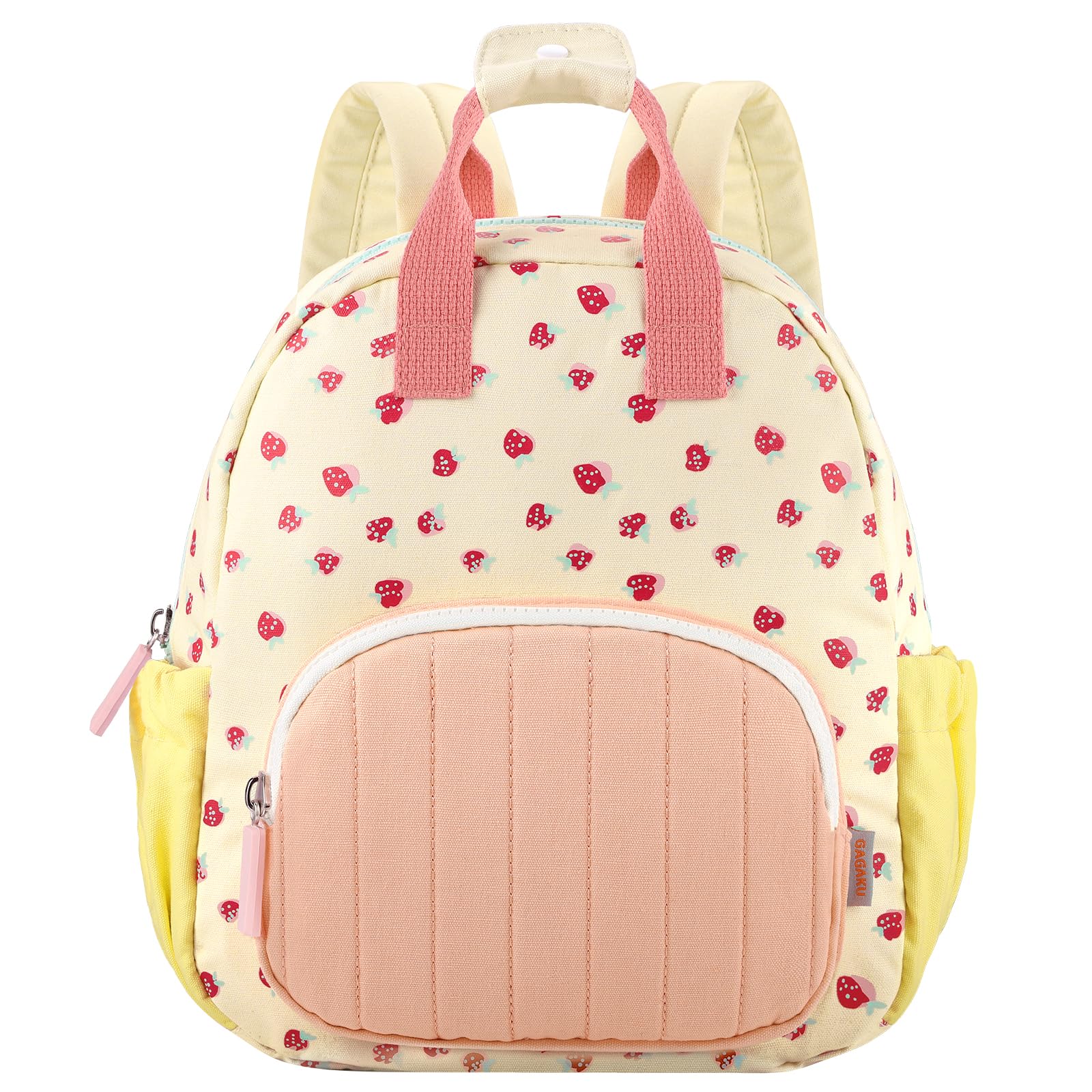 GAGAKU Kinderrucksack Mädchen 30cm Rucksack Kleinkind Kinderrucksack für 2-4 Jahre Kinder kindergartenrucksack Mini Tagesrucksack Reisetasche - Rosa Erdbeere