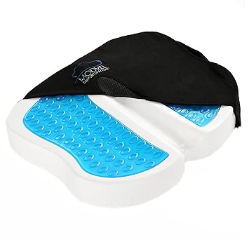 Amazon Com Modvel Gel Seat Cushion For Office Chair Lower Back Pain Tailbone Coccyx Sciatica Relief Pure Memory Foam For Relaxing Yoga Meditation Lightweight Portable Home