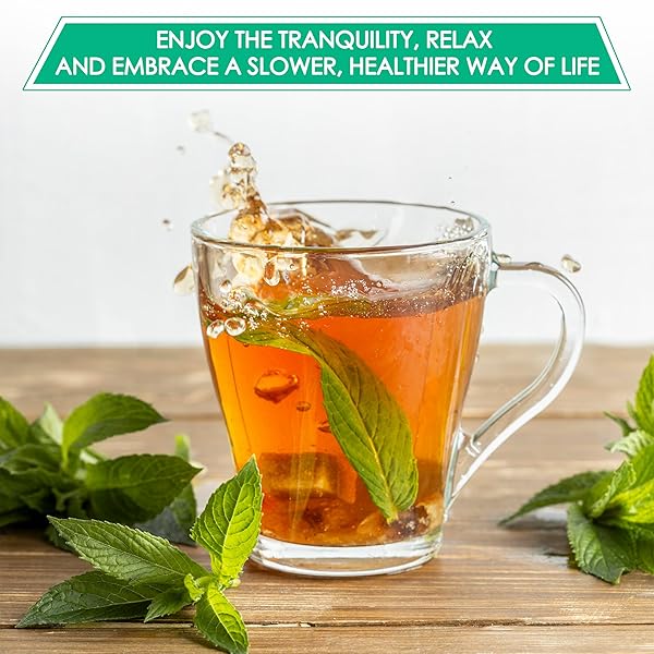 NHAT ANH FARM – PREMIUM PEPPERMINT TEA BAGS, 40 PEPPERMINT TEA BAGS, 100% NATURAL DRIED MINT LEAVES, NATURALLY SWEET HERBAL TEA, SUGAR-FREE, CAFFEINE-FREE, NO ADDITIVES.