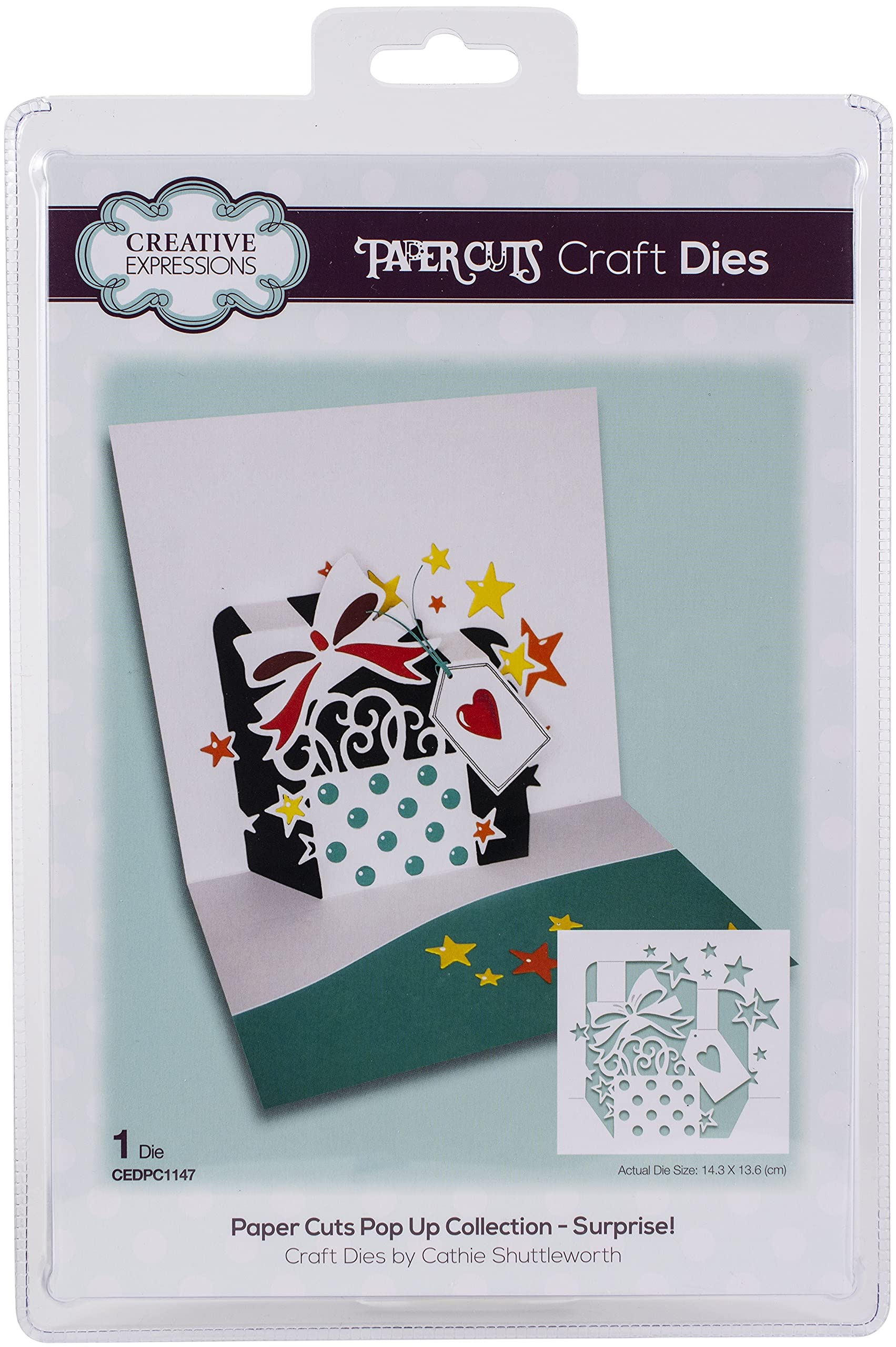 Creative Expressions Paper Cuts-Surprise-Craft Die, Metal, 13.6 x 14.3 cm,CEDPC1147