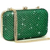 Dasein Womens Rhinestone Clutch Purse Sparkling Evening Bag with Crystal Clasp for Formal Prom Party Wedding | Rhinestone, Sparkling, Crystal Clasp, Formal, Prom, Party