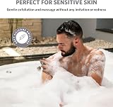 Sndyi Silicone Body Scrubber Leaf Shaped Exfoliating Shower Brush Gray view 5