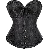 Alivila.Y Fashion Womens Lace Up Corset Top Overbust Body Shaper Bustier Corsets for Women