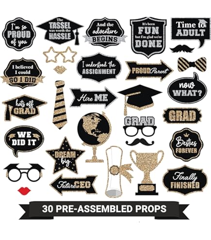 Accessoires De Photomaton Pour Remise De Diplômes - Graduation | TPT