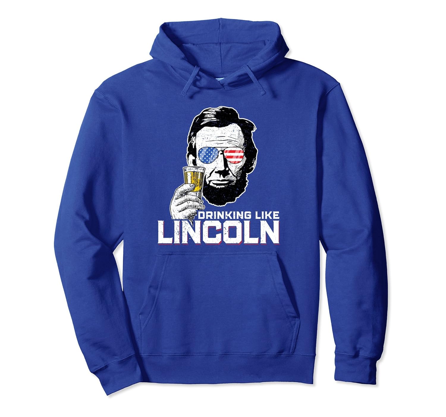 Drinking Like Lincoln American Patriot July 4th Hoodie-anz