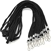 Beebel Breakaway Lanyards Black Lanyard Neck Straps Lanyards Swivel J Hook for Badge ID Card Holder