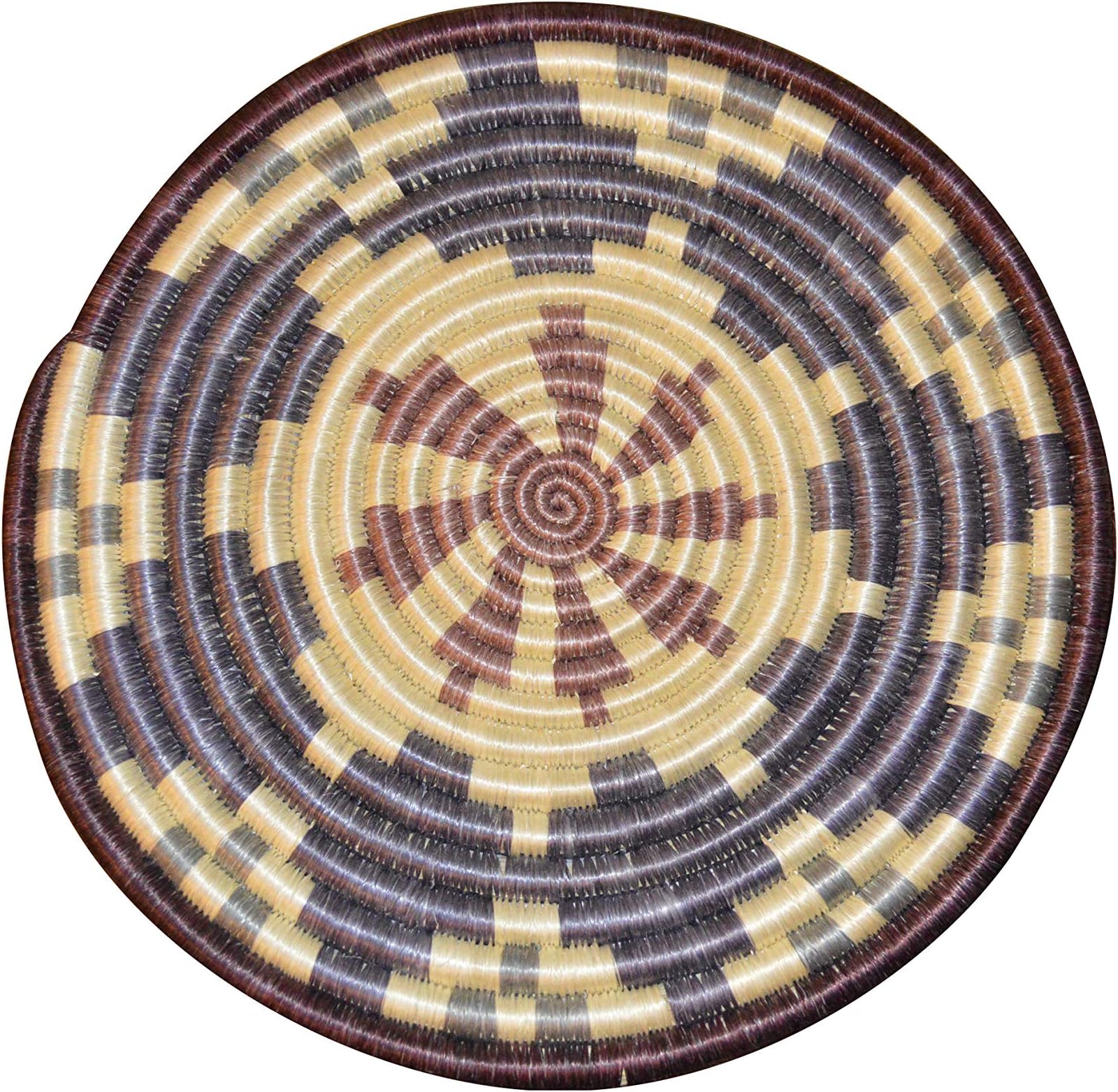 Table Mat| Trivet| Heat Resistant| Plate mat| African Table mats/African Woven Trivet/Rwanda Basket/Woven Table mats Hand Woven Coaster/Colorful hotpot Bohemian (Black Brown)