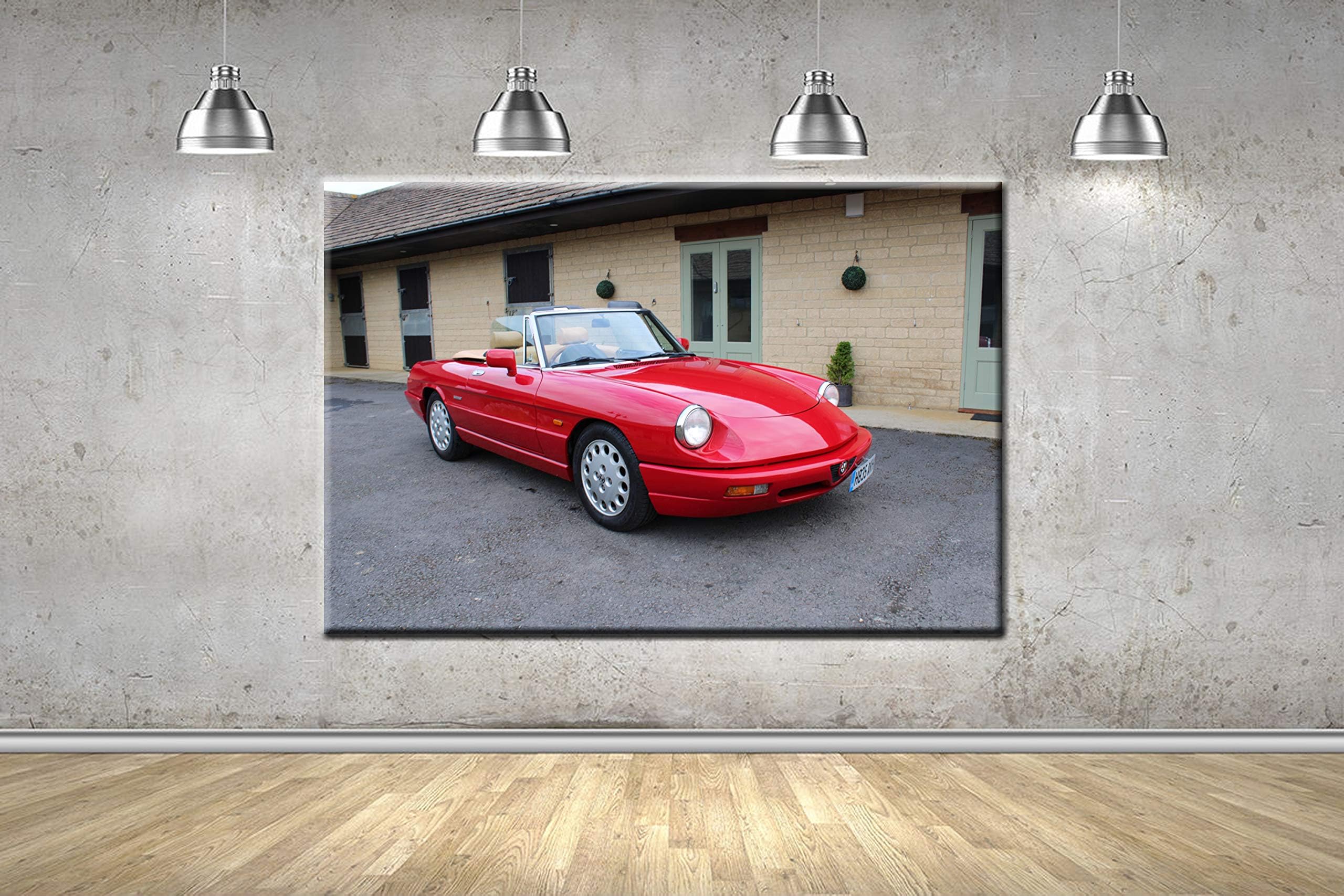 Alfa Romeo Classic Car Themed Framed Canvas Photo Wall Art Picture Home Decor Poster 5 Sizes