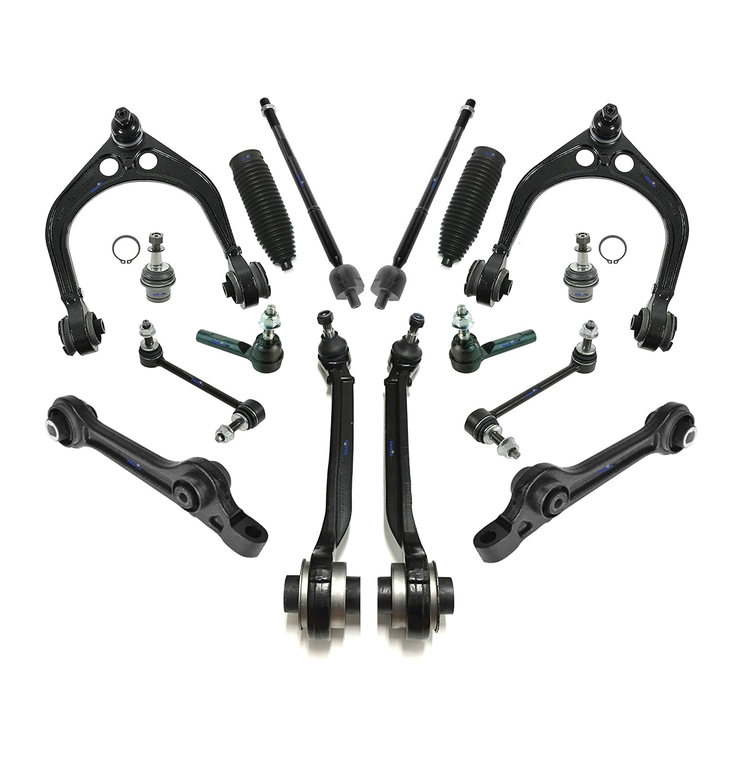 Front Upper and Lower Control Arms and Lower Rear control Arms Inner