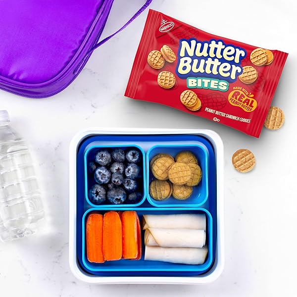 NUTTER BUTTER BITES PEANUT BUTTER SANDWICH COOKIES, 10 SNACK PACKS