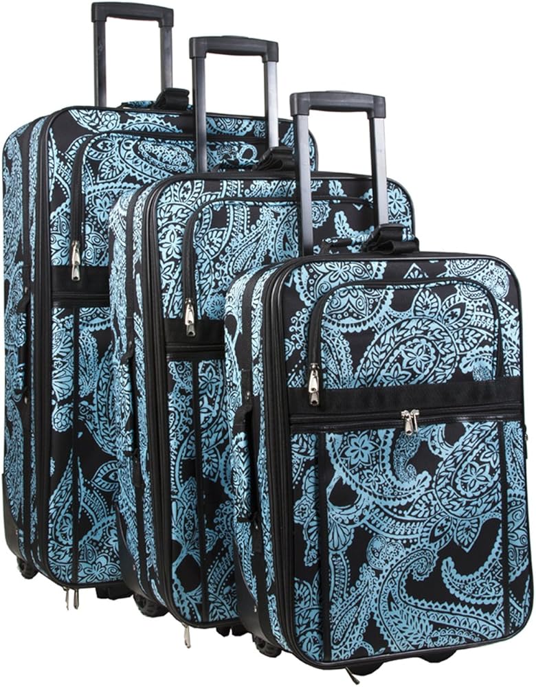 paisley print luggage