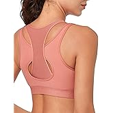 Yvette High Support Sports Bras for Women Double Deck Straps High Impact Mesh Zip Front Sports Bra for Running