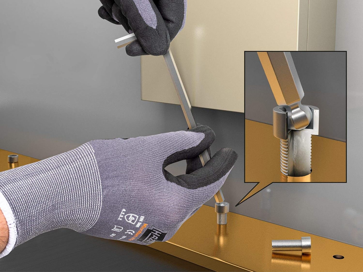 Hazet Offset Screwdriver Set, Nickel - Image 3