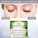 FYNE Natural Lashes 60 Short 8mm Cluster Individual Eyelash Extensions Easy view 3