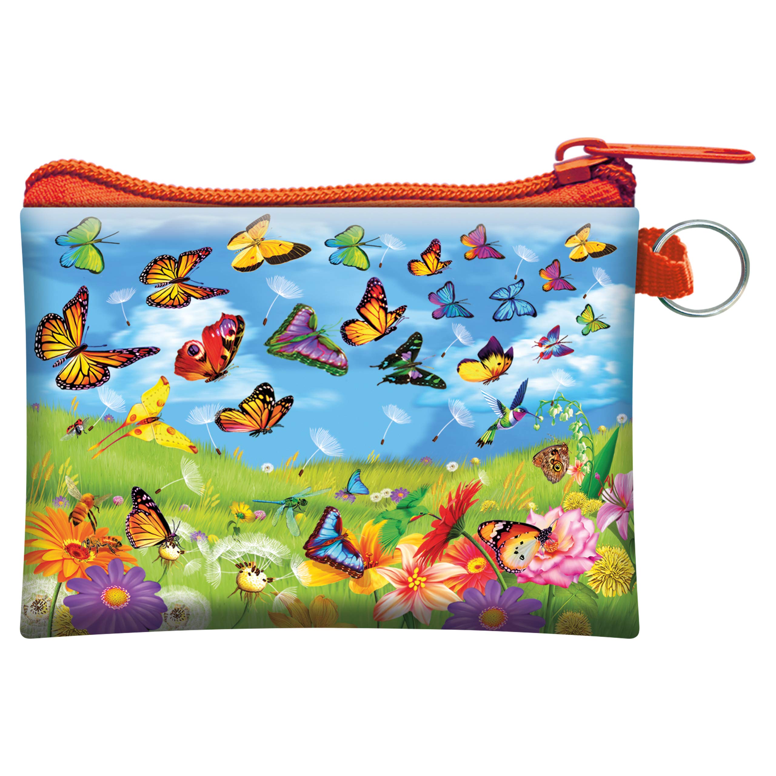 3D LiveLife Coin Purse - Butter Flutter from Deluxebase. Lenticular Butterfly Themed Wallet Featuring Secure Zip, Compact Design for Cash and Card Storage. Perfect Meadow Animal Gift.