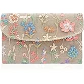 Embroidered Sequin Wedding Clutch Purse for Women - Beaded Floral Envelope Evening Bag |Slim Party Handbag| Wedding, Prom