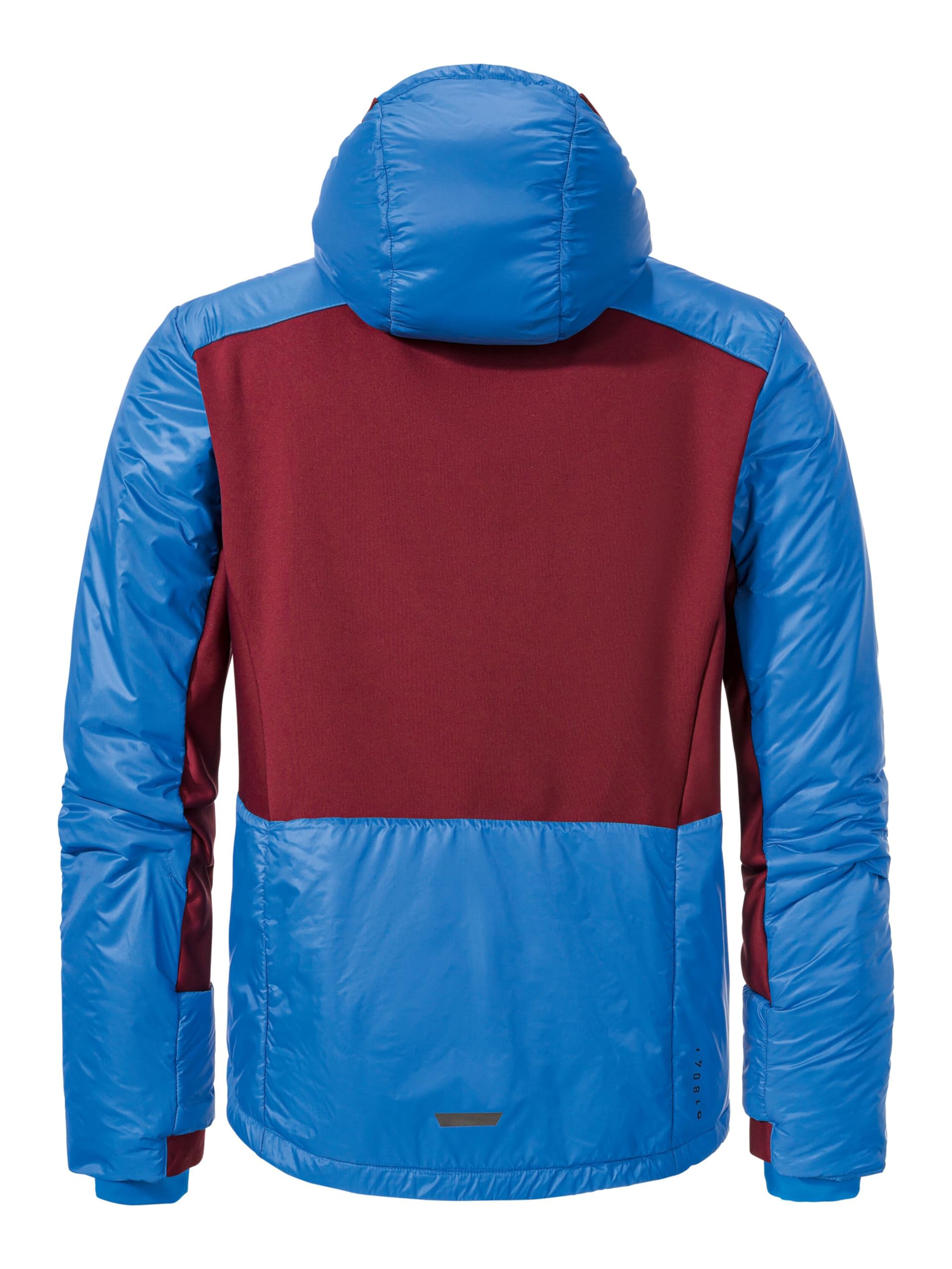 Schöffel Herren Ins Hybrid Black Raven M, leichte MTB Jacke mit 4 D Body Mapping, atmungsaktive, wärmende Fahrradjacke mit fixer Kapuze, mit Taschen, directoire blue, 50 5