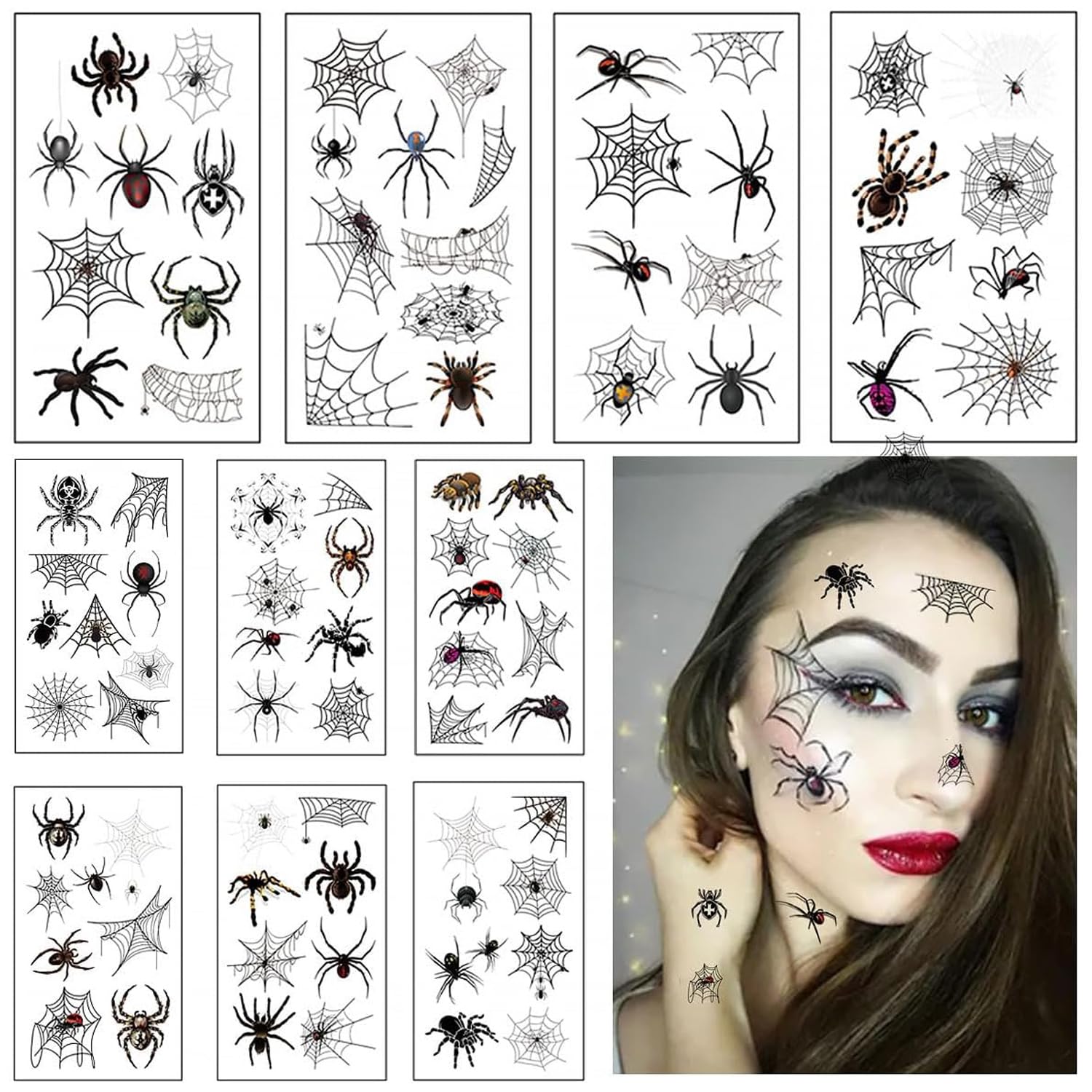 Halloween Accessories & Makeup, Tattoo Stickers & Temporary Tattoos for Adults & Kids & Women