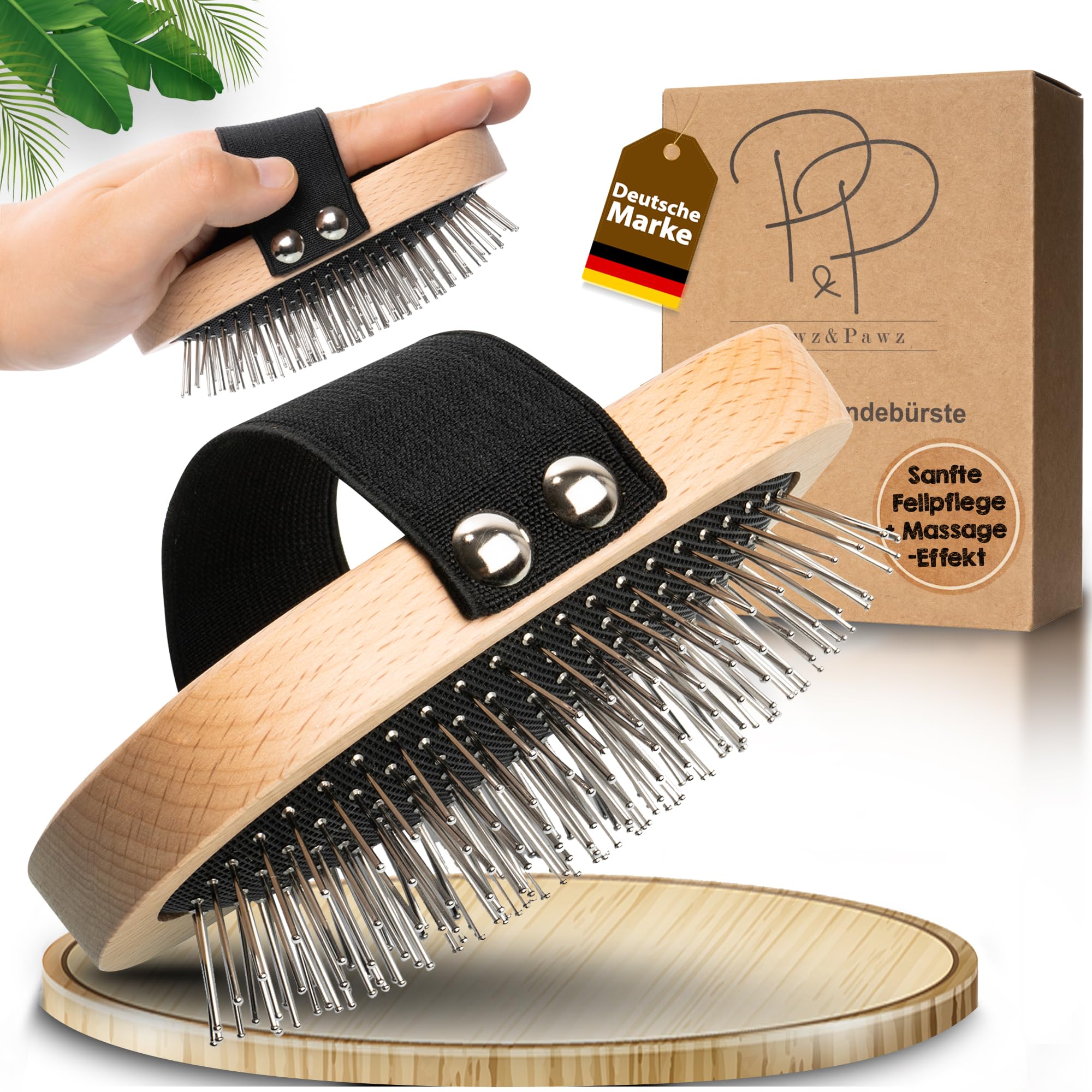 Pawz&Pawz Dog Brush Long Hair | Premium Pet Brush for Gentle Grooming | Curry Comb for Dogs and Cats Brush | Dog Comb with Massage Effect for Happy Four Legs