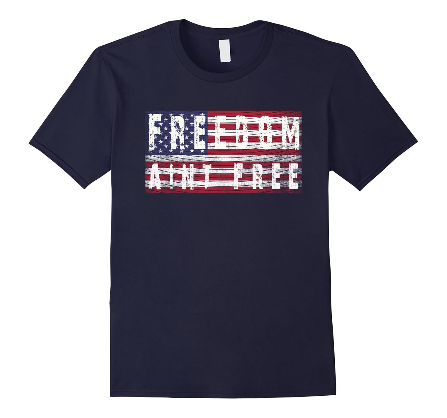 Freedom Isn't Free Patriotic American Flag T Shirt I Stand-Rose